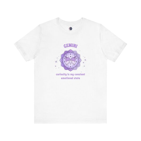 Gemini T-Shirt – Curiosity Is My Constant Emotional State | Astrology Zodiac Sign Tee - Image 3