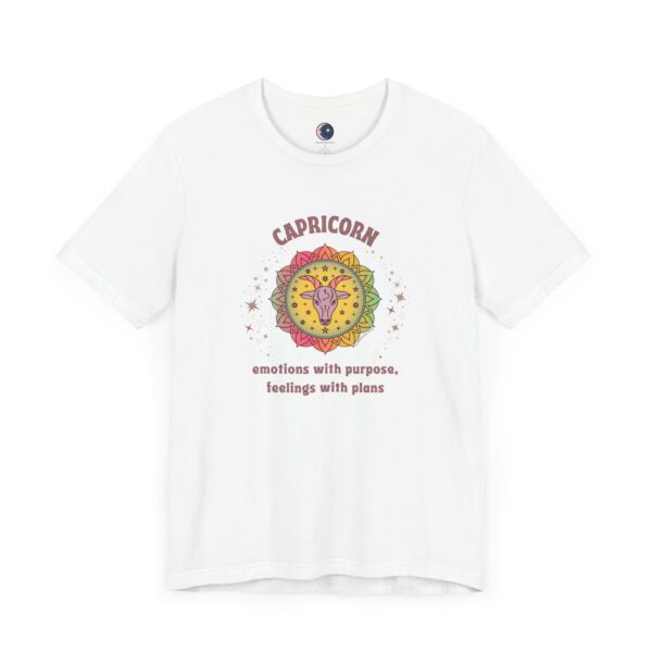 Capricorn T-Shirt – Emotions with Purpose, Feelings with Plans | Astrology Zodiac Sign Tee - Image 4