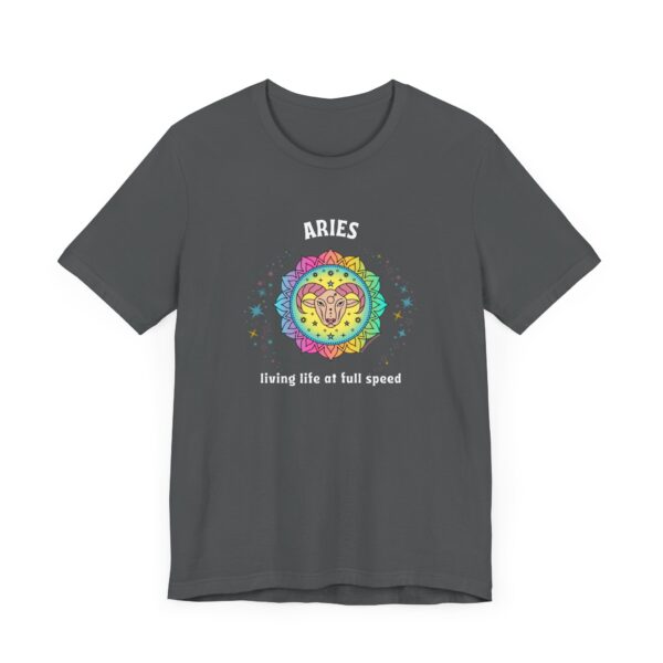 Aries Zodiac Graphic Tee - Living Life at Full Speed - Image 3